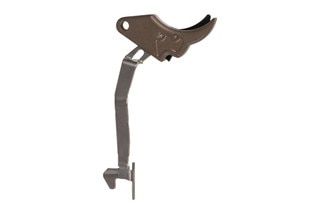 Overwatch Precision M&P FALX Trigger Gun in FDE/Black features a flat face design for a self-correcting rearward press.